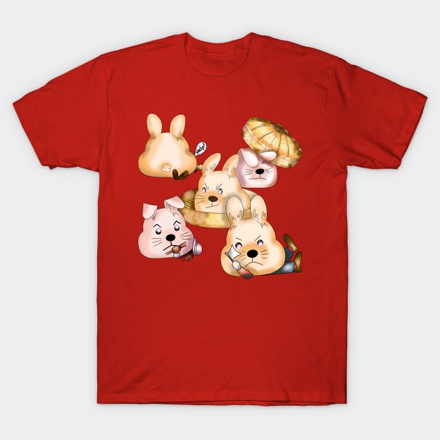 Bunny buns fight back T-Shirt by cuisinecat